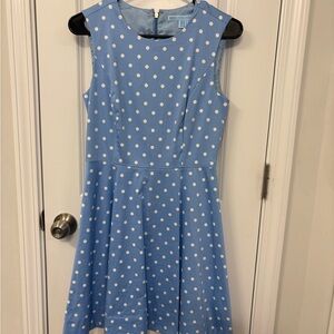 Draper James Light Blue Dress with White Dots